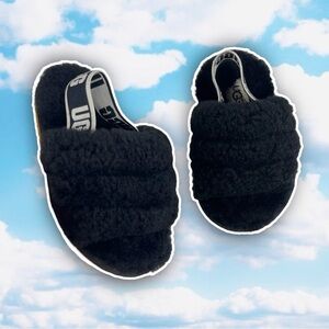 UGG Toddler Fluff Yeah Slides Sheepskin Slipper Sandals Size 6 Unisex Furry
